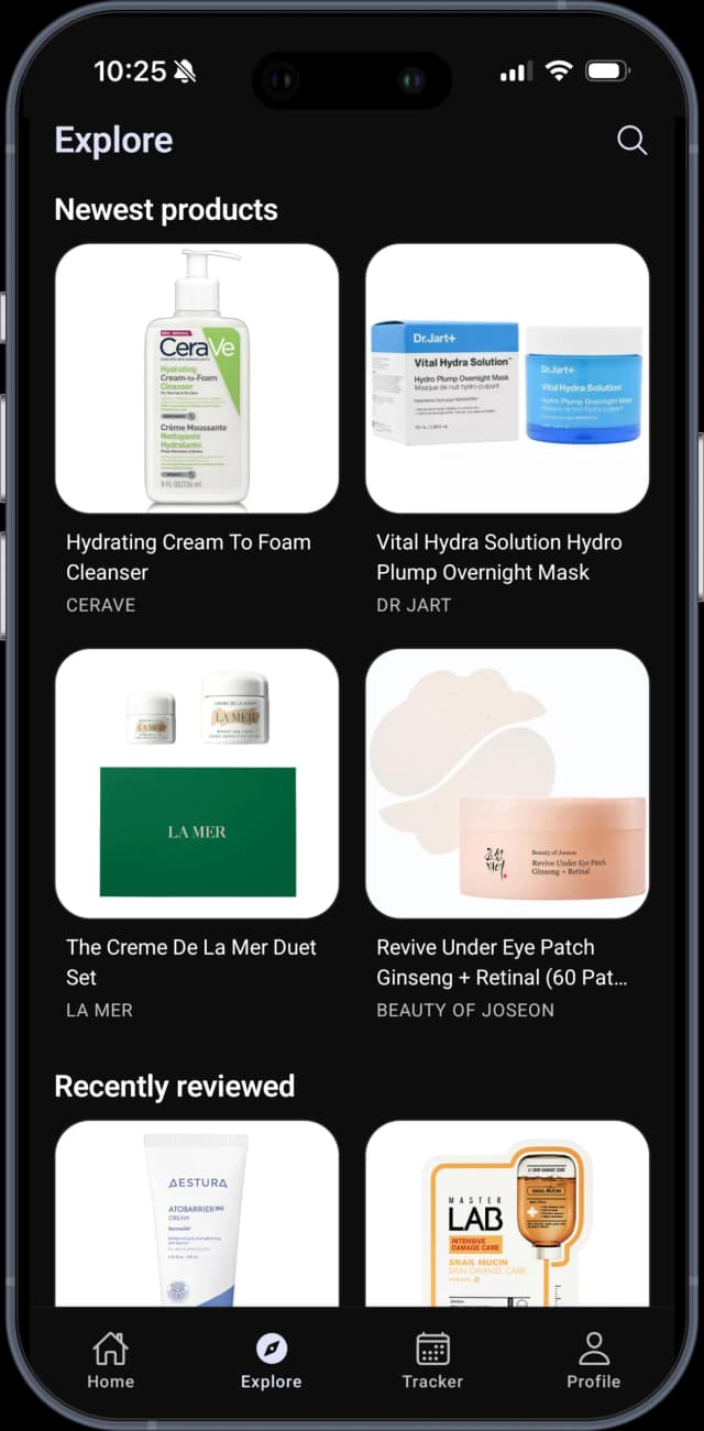 Luma app explore page