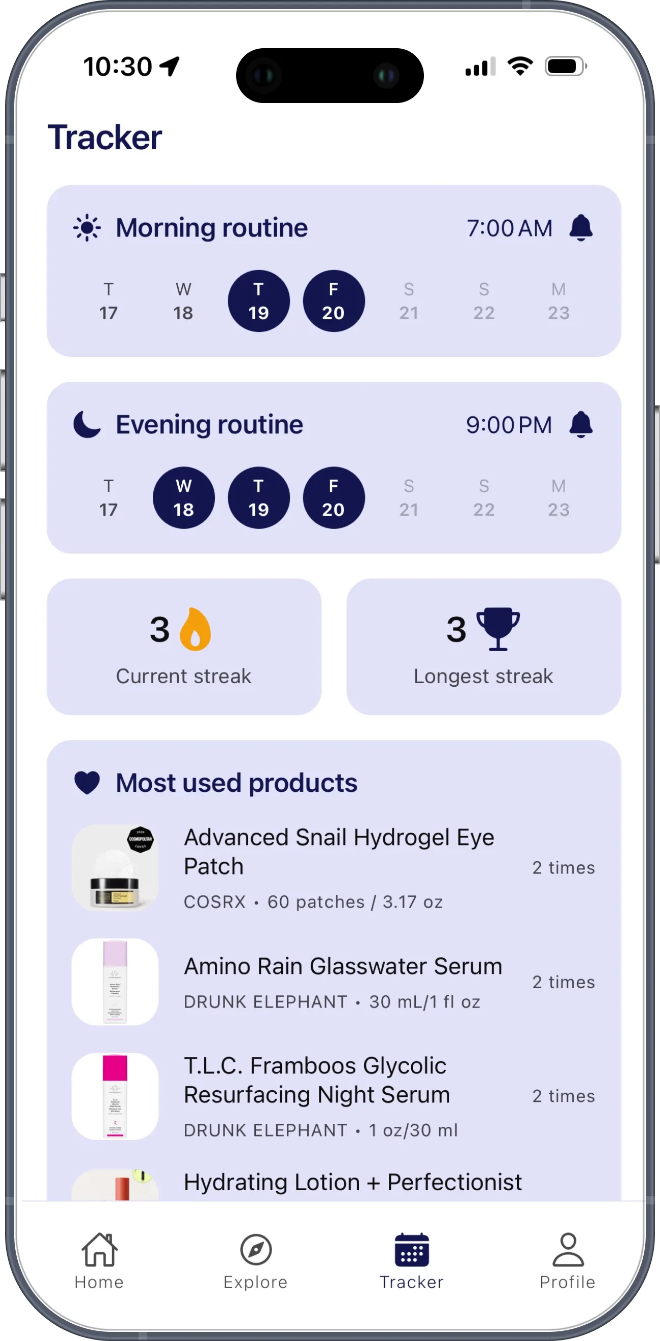 Routine tracker